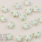 Hand Painted Fish Ceramic Beads 20mm Glossy Tropical 2pcs 6