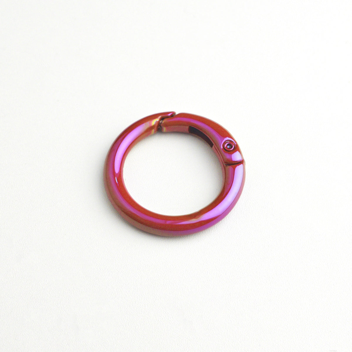 Alloy Iridescent Plating Spring Key Rings 20mm and 25mm 10pcs 21