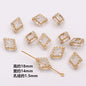 Vintage Baroque Flower Acrylic Beads Gilded Transparent 10pcs 19