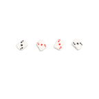 Flat Clay Beads 10mm Playing Cards Polymer Mixed 100pcs 5