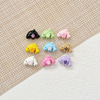 Dolphin and Birthday Bear Metal Beads 15 17mm Painted Alloy 10pcs 12