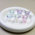 Plating Kuromi Acrylic Beads 32mm Transparent Mixed Colors 20pcs