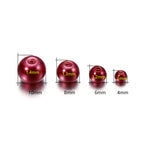 Pearl Glass Beads 8mm Imitation Smooth Glossy Mixed Colors 100pcs 2