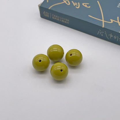 Opaque Bubblegum Beads 20mm Solid Color Glossy Mixed 113pcs 41