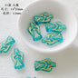 Vintage Flower Oval Acrylic Beads Transparent Gold Accents 1pc 13