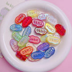 Glow Flat Acrylic Beads 15x26mm UV Plating Glow In The Dark 10pcs 2