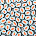 Easter Flat Clay Beads 13mm Carrot Pattern Polymer 100pcs