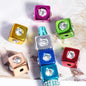 Rhinestone Inlaid Square Acrylic Beads 14mm Colorful Mixed 20pcs 2