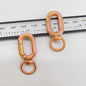 Colorful Zinc Alloy O Shaped Swivel Buckle Keychain Clasps 38mm 5pcs 18