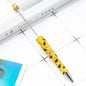 Beadable Pen Plastic Black Barrel Golden Caps Printed Graduation 6