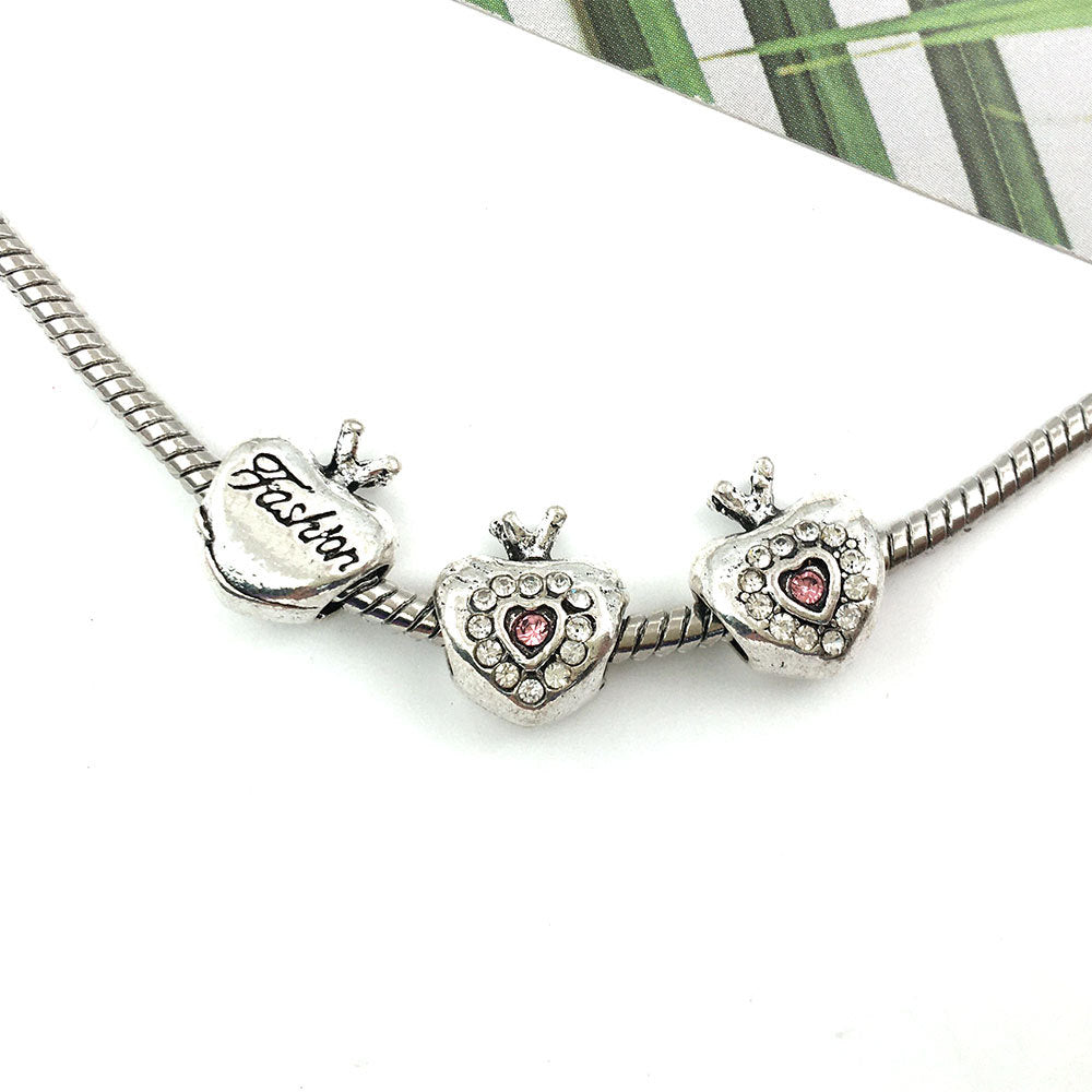 Christmas Series Colorful Enamel Metal Beads Large Hole 1pc 13