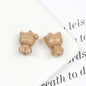 Maillard Color Hello Kitty Acrylic Beads 19mm Glossy Coffee Tones 50pcs 8