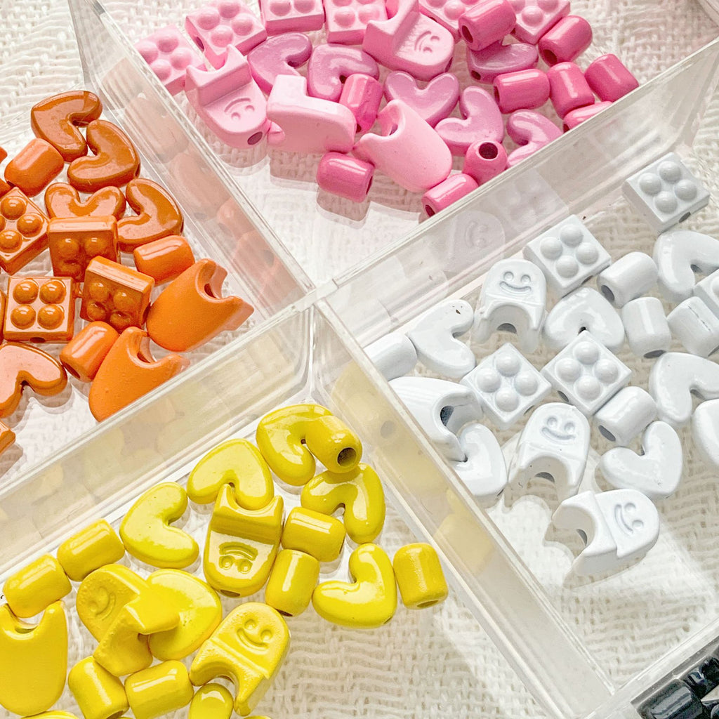 Chair and Jigsaw Metal Beads Painted Colorful Glossy 20pcs 4