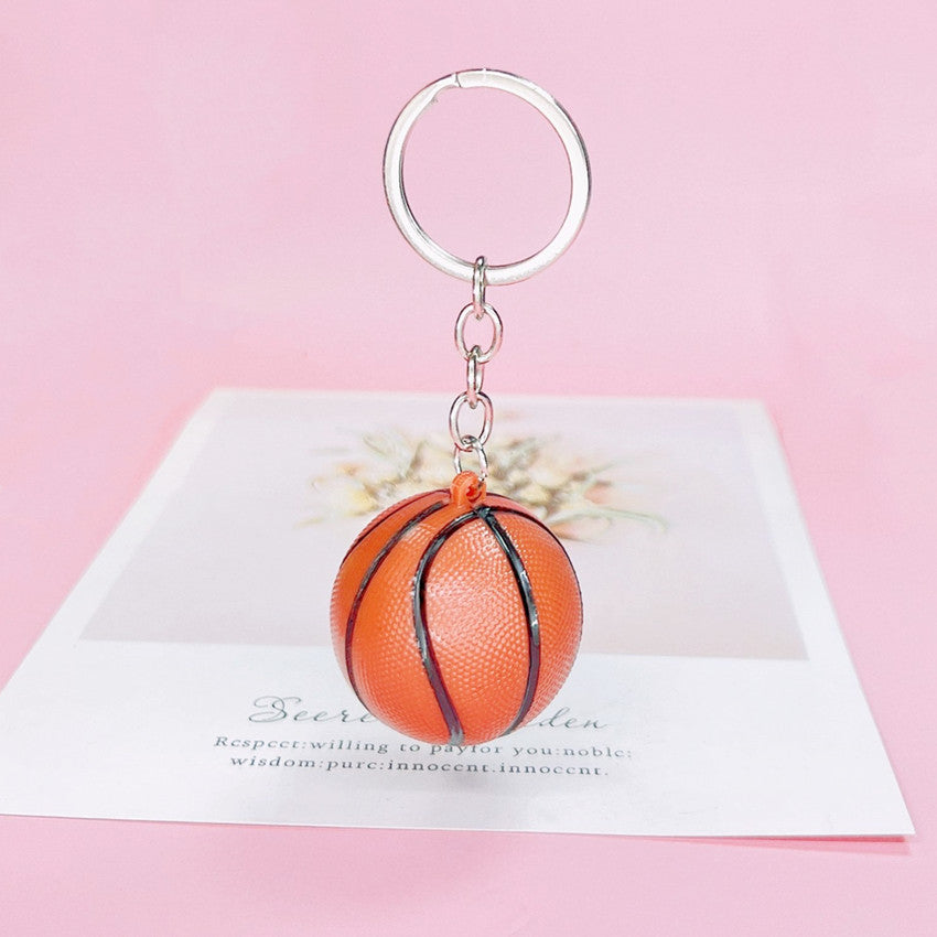 Acrylic Basketball Keychain Sports Ball Realistic Texture Basketball 6