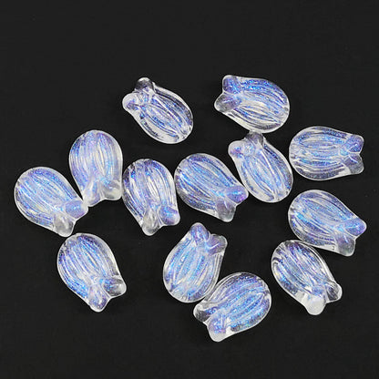 Transparent Aurora Laser Acrylic Beads Iridescent Mixed Shapes 2pcs 42