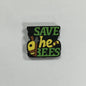 Silicone Focal Beads Animal Bee Glow In The Dark Honeycomb With Text 20pcs 12