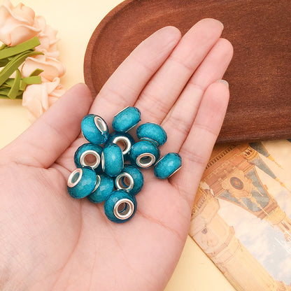Blue Tone Resin Spacer Beads Mixed Shapes Multicolor 40pcs 8