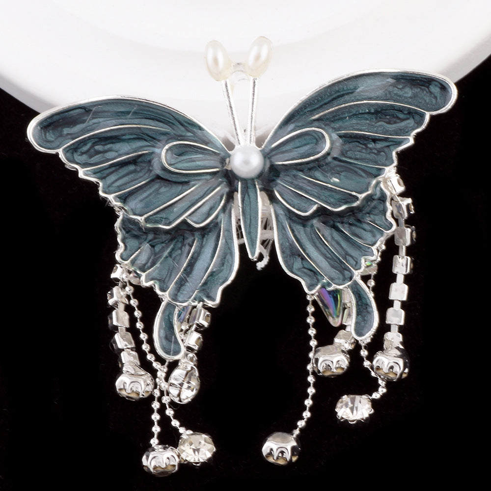 Butterfly Metal Beads 64mm Chunky Tassel Enamel Alloy 3pcs 13