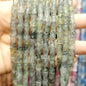Transparent Bamboo Shape Glass Beads 6x12mm Glossy Finish 5 Strands 32