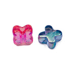 Transparent Clover Acrylic Beads 15x18mm AB Plating Colored 100pcs 4