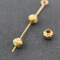 Brass Circle Cross Engraved Spacer Beads 5mm 6mm 50pcs