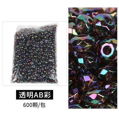 Acrylic Spacer Beads 14mm Candy Solid Color Large Hole 100pcs 13