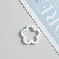 Zinc Alloy Flower Trigger Spring Key Rings 28mm 6pcs Baking Painted 3