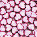 Heart Clay Beads 10mm Light Purple LOVE Scripting 100pcs 6