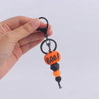 Halloween Silicone Bead Keychain Colorful Spooky Characters Durable 3
