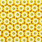 Flower Clay Beads 10mm Yellow Smiley Face Polymer 100pcs