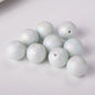 Frosted Acrylic Beads 16mm Cream Imitation Pearl Wrinkled 50pcs 2