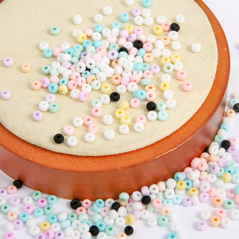 Frosted Seed Glass Beads 4mm Pastel Colors Matte Finish 320pcs 4