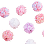 Flower Cluster Clay Beads 20mm Gradient Rose Pearly Pastel 10pcs 5