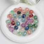 Clear Round Acrylic Beads 12mm 16mm Gold Foil Filled 40pcs 4