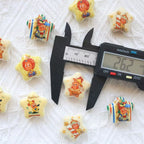 Printed Star Shaped Acrylic Beads 26mm Glossy Cartoon Design 20pcs 4