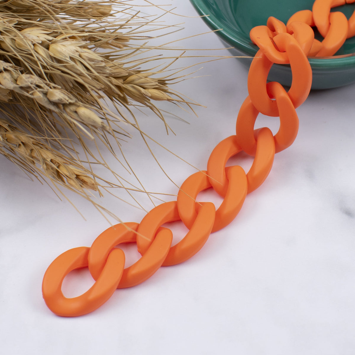 Matte Colorful Acrylic Open Chain Links 23mm 100pcs 25
