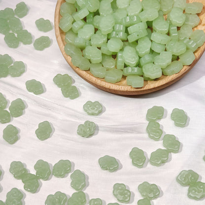 Czech Glass Beads Flower 9 13mm Imitation Jade Jelly Colors 30pcs 8