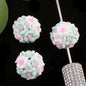 Rhinestone Flower Clay Beads 21mm Pastel Multicolor 10pcs 8