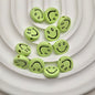Smiling Face Metal Beads 10mm Baking Painted Zinc Alloy 50pcs 5