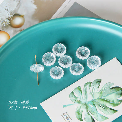 Transparent Butterfly Flower Star Acrylic Beads Single Piece Summer Series 12