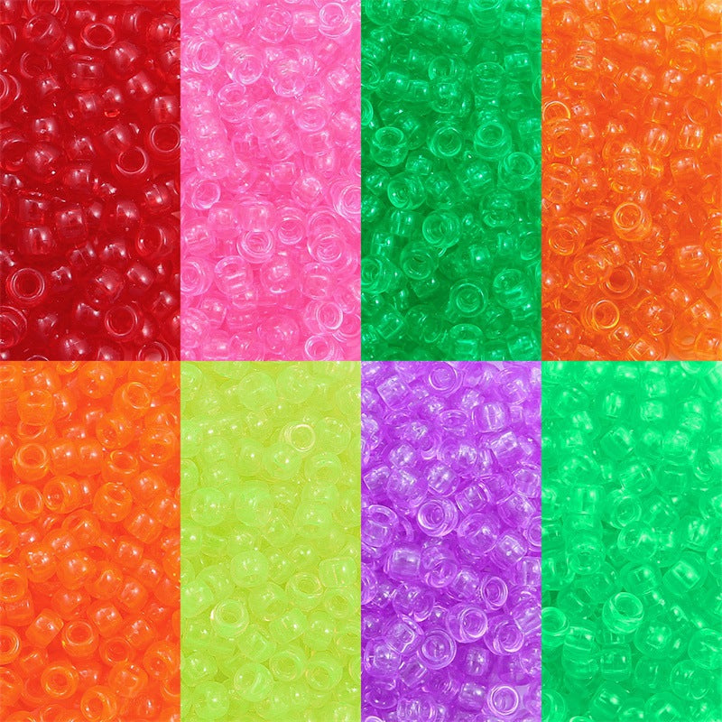 Transparent Acrylic Seed Beads 9mm Large Hole Colorful 100pcs 2