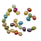 Plating Colorful Imitation Pearl Acrylic Beads 8mm 100pcs 5