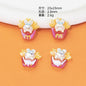 Glossy Plating Animal and Fast Food Resin Beads 20pcs 7