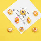 Glossy Bread Resin Beads Round 2.3mm Hole Warm Golden Colors 20pcs 4