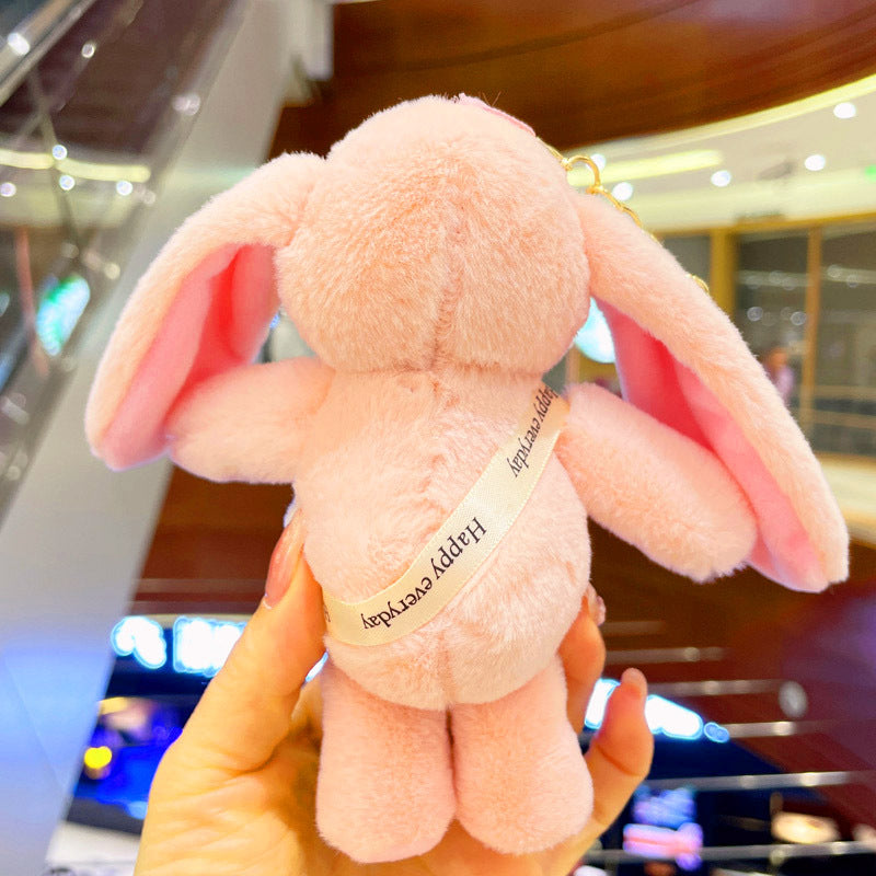 Plush Bunny Keychain Long Ear Soft Pastel Colors 4