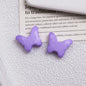 Faceted Butterfly Acrylic Beads 19mm Solid Color Bright 50pcs 7