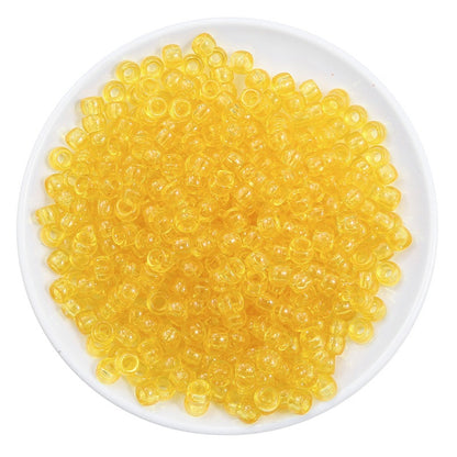 Transparent Acrylic Seed Beads 9mm Large Hole Colorful 100pcs 18