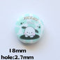Disc Acrylic Beads 18mm Sanri Figures Pastel Mixed 20pcs 8