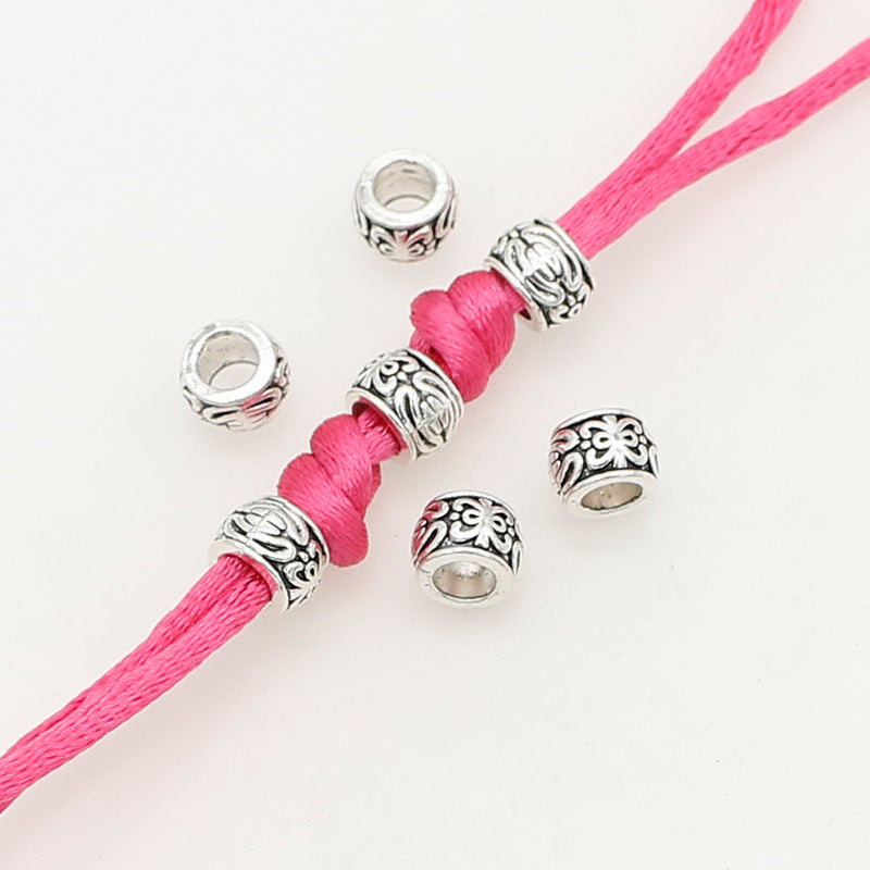 Tube Metal Beads 8mm Vintage Tibetan Alloy Antique Silver Tone 100pcs 2