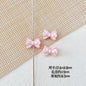 Bow Metal Beads 17mm Baking Painted Checkered Pattern 10pcs 5